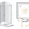 Душевой уголок Cezares Triumph 90x90см TRIUMPH-D-A-12-90-C-Cr-L профиль хром, стекло прозрачное