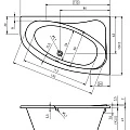 Акриловая ванна Riho Lyra 153x100 B022001005 левая, белая глянцевая