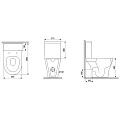 Унитаз-компакт Damixa Sirius DX86C8600SC белый глянец