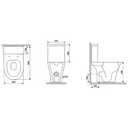 Унитаз-компакт Damixa Sirius DX86C8600SC белый глянец