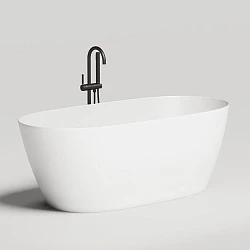Ванна из искусственного камня Salini Sofia Light 165x75 отдельностоящая 103611G белая глянцевая