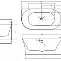 Акриловая ванна ABBER 150x78 AB9258-1.5 R белая глянцевая