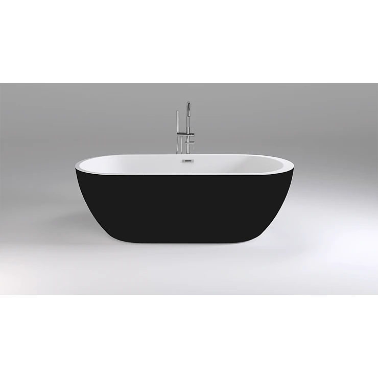 Акриловая ванна Black & White Swan SB105 Black 170x80см 105SBBL черная глянцевая