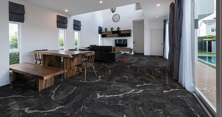 Керамогранит Global Tile Camlin 120x60 GT1206011905SPR черный