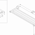 Полка AM.PM Like A8037700 для полотенец, хром