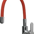Смеситель для кухни Aquanet FF6239 красный / хром