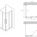 Душевой уголок ABBER Schwarzer Diamant 80x80см AG02080BH-S80B профиль черный, стекло прозрачное