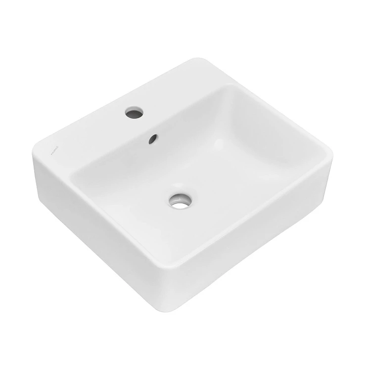 Раковина накладная AQUATON Geometry WQ8A37000000004 45х40 см, белая глянцевая