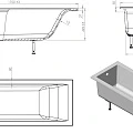 Ванна из искусственного камня Астра-Форм Нейт 170x70 белая глянцевая