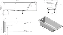 Ванна из искусственного камня Астра-Форм Нейт 170x70 белая глянцевая