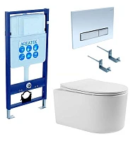 Комплект унитаз Set Aquatek Мия AQ2004-00 + инсталляция Aquatek Standard INS-0000012 4в1