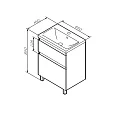 Тумба под раковину AM.PM X-Joy 65 M85AFSX0652WG белый