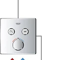 Термостатический смеситель Grohe Grohtherm SmartControl 29156LS0 для душа, хром / белый
