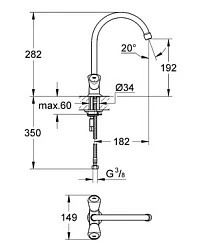 Смеситель для кухни Grohe Costa L 31819001 хром