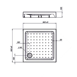 Душевой поддон Vincea 90х90см VST-3AS-9090 белый