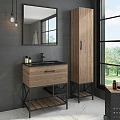 Зеркало Comforty Бредфорд 75 черный (2 КАРТОЧКА)