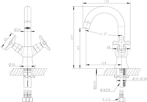 Смеситель Bravat Pure F1105161C для раковины