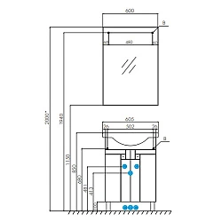 Зеркало Aquaton Фиджи 60 1A179502FG010