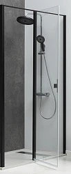 Душевая дверь в нишу Allen Brau Priority 100x200 см 3.31006.BBA профиль черный, стекло прозрачное