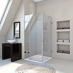 Душевой уголок GuteWetter Trend Square 120x120см GK-863 профиль хром, стекло прозрачное