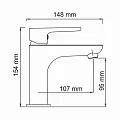 Смеситель для раковины Wasserkraft Leine 3504 хром