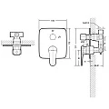 Смеситель встраиваемый для душа Bravat Source PB8173218CP-2-ENG хром
