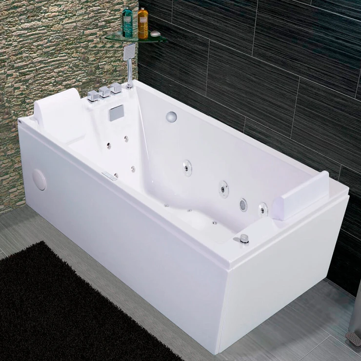 Акриловая ванна Orans BT62115B L 100x170см 62115L0 с гидромассажем белая глянцевая