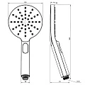 Душевая лейка Ravak Tuman 956.00 X07P233 пластик, хром