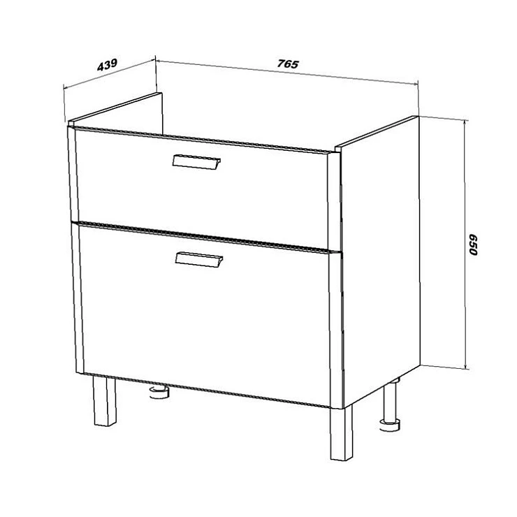 Тумба под раковину SanStar Gretta 80 332.1-1.5.1. белая