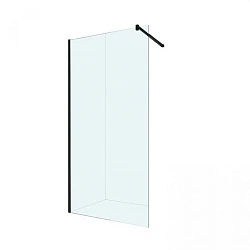 Душевая стенка BERGES SKY BLACK 110см 064011 профиль черный, стекло прозрачное