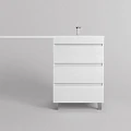 Тумба с раковиной Style Line Даллас ЛЕОН 120 напольная, правая, белый глянец
