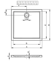 Душевой поддон Riho Zurich 80х80см D001006005 белый
