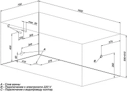 Акриловая ванна Aquanet Taurus 160x75 210292 белая глянцевая