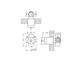 Скрытая часть Bravat Built-in D999BW-ENG