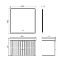 Тумба с раковиной Comforty Ангара 90П белая матовая (раковина Comforty 4490)