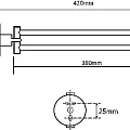 Полотенцедержатель двойной поворотный Bemeta 104204191  хром