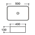 Раковина накладная Avimano Vision 1245122 черная матовая