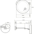 Косметическое зеркало с подсветкой Bemeta 116101772  латунь