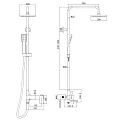 Душевая стойка Bravat Real F6333367CP-A-RUS хром
