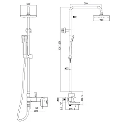 Душевая стойка Bravat Real F6333367CP-A-RUS хром