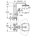 Душевая стойка Grohe Tempesta Cosmopolitan System 250 с термостатом 26689000 хром