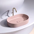Раковина накладная Ceramica nova Element 600*380*122мм CN6048MP розовая матовая