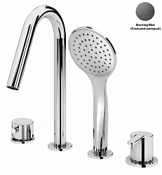 Смеситель на борт ванны Cezares Leaf LEAF-BVDM4-MM хром