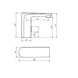 Смеситель для раковины Damixa Jupiter 770290300 черный матовый