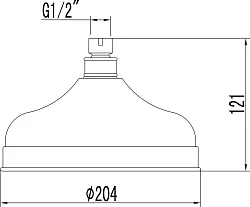 Верхний душ Lemark LM8989B бронза