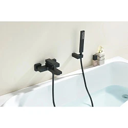 Смеситель для ванны с душем Aquatek Либра AQ1649MB матовый черный