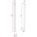 Полотенцесушитель электрический Сунержа Нюанс 3.0 9х120 см, R 032-5843-1253 золото матовое