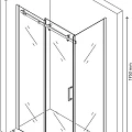 Душевой уголок Berges Gelios 100x80см 061003 профиль хром, стекло прозрачное