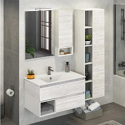 Тумба с раковиной Comforty Турин 90 00004147127CF дуб белый