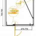 Душевой уголок Cezares Slider 110x79,5см SLIDER-AH-1-80-100/110-C-Cr профиль хром, стекло прозрачное